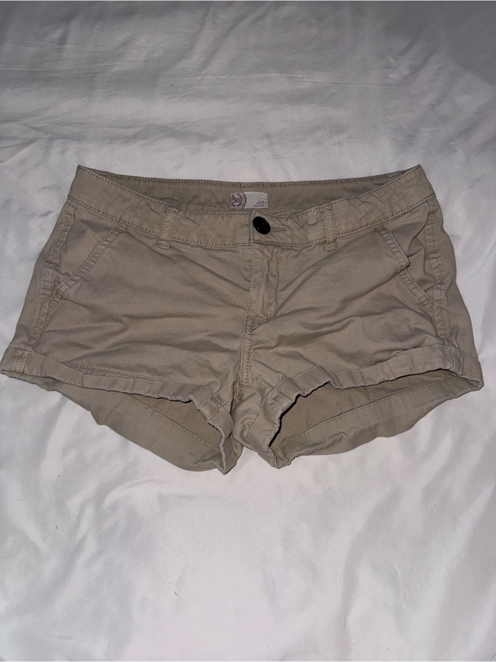 SO Heritage Khaki Chino Cuffed Shorts Size 5